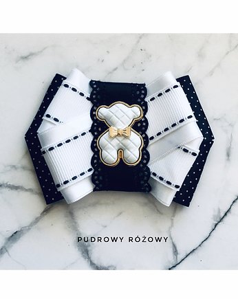 Brosza z MISIEM Nowość Black & White, Pudrowy Różowy