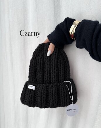 Czapka Nordic 100% wełna *czarny*, GANGSTA KNIT