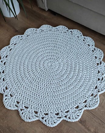 Dywan szydełkowy okrągły ze sznurka 80cm, MISZ MASZ Dorota Tyszko