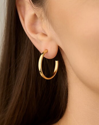 Kolczyki "Posh Circle" koła - srebro 925 pozłacane, Coccola JEWELLERY