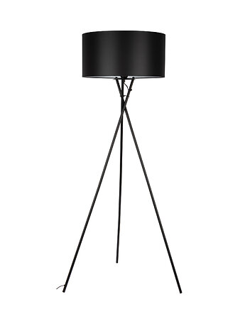 Lampa Podłogowa Hugo E27 Satyna Czarny abazur, Fabryka Lamp