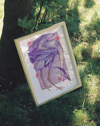 Czapla print A5, zazula