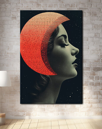 Pył księżycowy - Plakat - Druk - Kolaż, Abstrakcja, Surrealizm, Loft #24, Black Sapphire Art