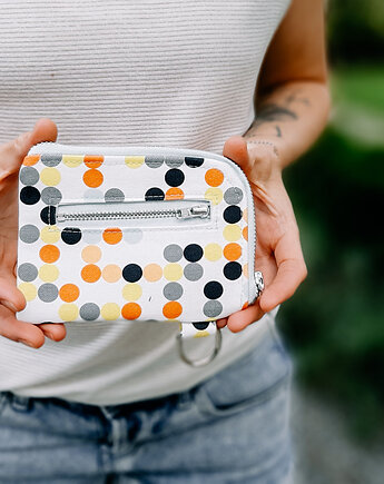 Marmollada - portfel bawełniany kropki + błękitny, marmollada