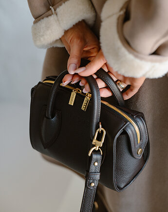 Lucky bag - skórzana torebka - czarna, NASHE