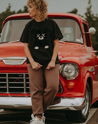 T-shirt oversize Mocha Teddy dla mamy, BejbiStory