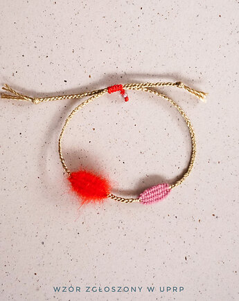 Unikatowa bransoletka tkana - dwa moduły, Słońcem Tkane