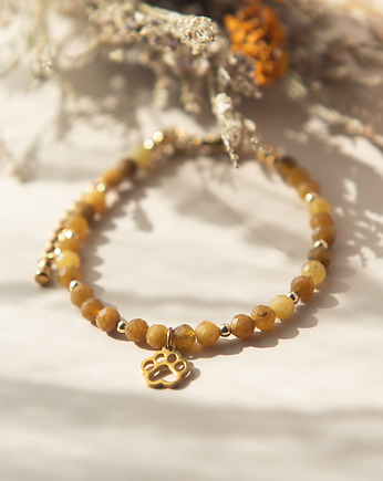 PAWS bransoletka z kamieni - topaz - łapka, Greenmoon Handmade