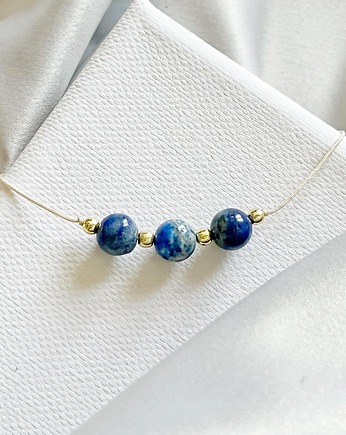 Bransoletka na sznurku z lapis lazuli i hematytami, Gleeme Jewellery