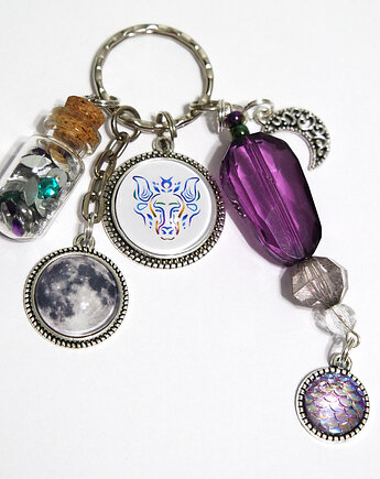 Breloczek - Byk, księżyc, fiolka, yenoo