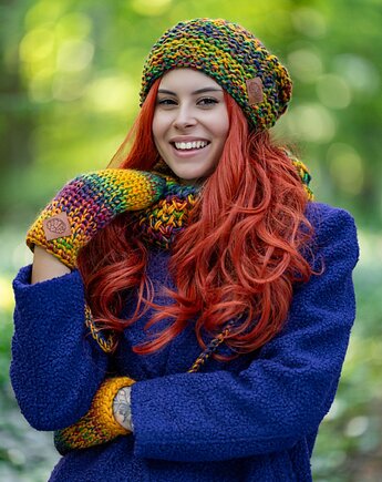 Czapka MERINO 100% Neverland Kolory + podszewka BAWEŁNA, Brain Inside