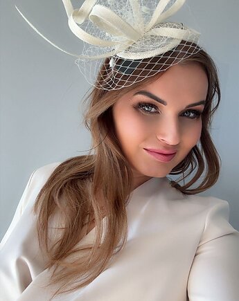Fascynator REBECA ecru / inne kolory, Monika Saxton luxurious millinery