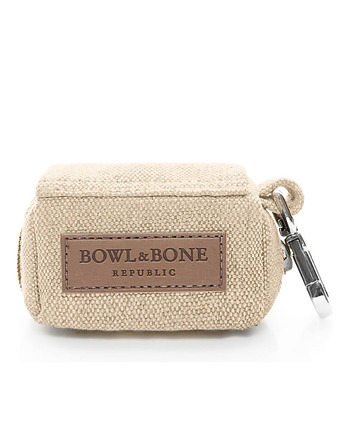 Etui na woreczki dla psa MINI Beżowe, Bowl and Bone Republic