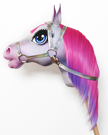Hobby horse, konik z koroną - koń na patyku, MaFee Dolls