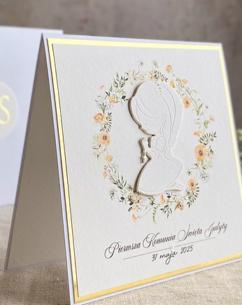 Kartka na komunię z ozdobną kopertą, 76d, Anna Art and Crafts