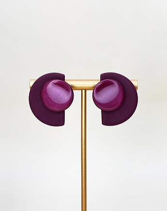 Kolczyki geometryczne sztyfty HALF, Clayee