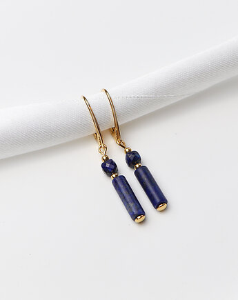 Kolczyki pozłacane - Lapis Lazuli, Bring Biżuteria