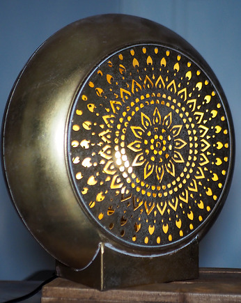 Lampa okrągła, orientalna- złota, 40,5cm, Lillys Stories