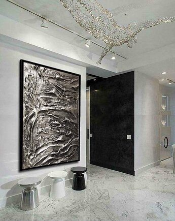 Ekskluzywna dekoracja - struktura metaliczna - obraz, art and texture