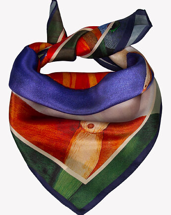 Mała apaszka damska jedwabna kolorowa 53x53 cm, ALLORA BE UNIQUE