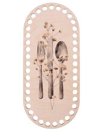 Baza na SZTUĆCE do Koszyków Szydełkowania Dno Spód OWALNE 27x12cm Szydełko, smxdsgn