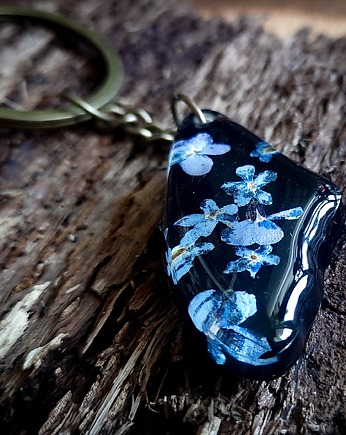Breloczek z niezapominajkami, Figa handmade accessories
