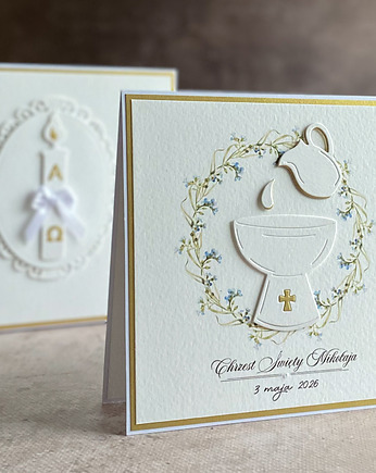 Kartka na chrzest z pudełkiem i kopertą, 72, Anna Art and Crafts