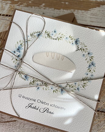 Kartka na komunię - pamiątka komunii ręcznie robiona prezent, sorte