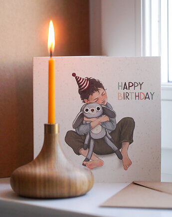 Happy Birthday Boy- kartka na urodziny chłopca, HI LITTLE