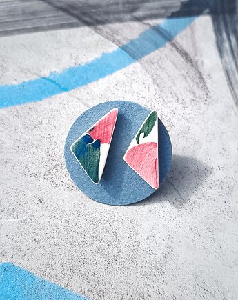 Kolczyki ceramiczne Włocławek, biżuteria z talerzy