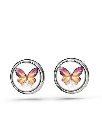 Kolczyki sztyfty - Motyl - mini, yenoo