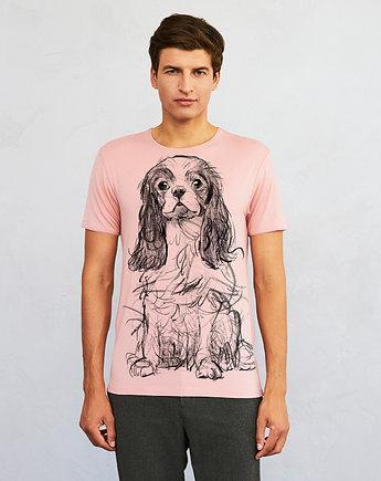 Cavalier Dog no.2 Men's T-shirt light pink, SELVA