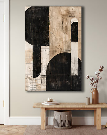 Geometria natury - Obraz na płótnie - Druk Blejtrama, Minimalizm, Loft #133, Black Sapphire Art