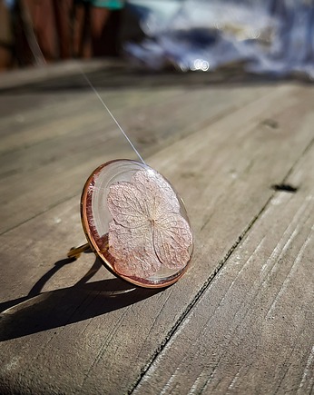 Duży pierścionek z kwiatami, Figa handmade accessories