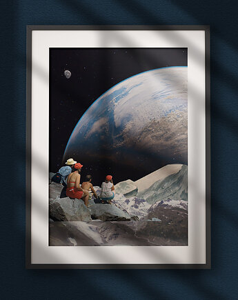 Plakat Sobotni spokój - Kolaż Fine Art - Dekoracja Ścienna Do Salonu, DAPIDOKA