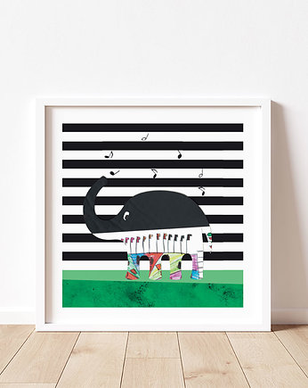 Plakat do pokoju dziecka, słonik, Dekorando