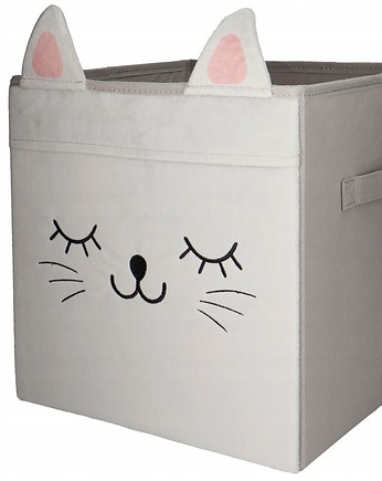 Kosz pojemnik tekstylny składany pudełko na zabawki kot do regału Kallax, OSOBY - Prezent dla dwulatka