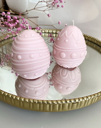 Świece ekologiczne sojowe dekoracyjne jajka wielkanocne kolor wosku różowy, Coccola JEWELLERY