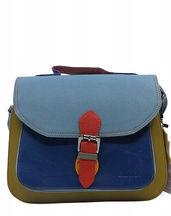 Torebka do ręki na ramię skórzana damska oryginalna kolorowa OLIVKA, Olivka Warsaw