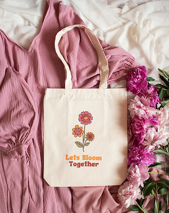 Torba bawełniana Lets Bloom Together, Hippie and Bloom