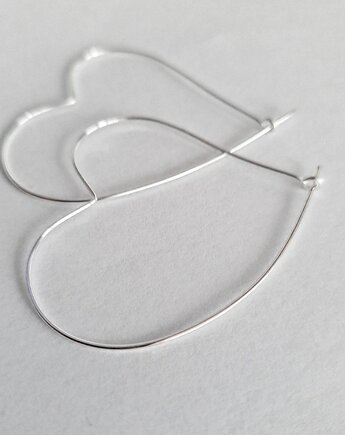 Kolczyki srebrne Duże serca , Czaki Bransoletki