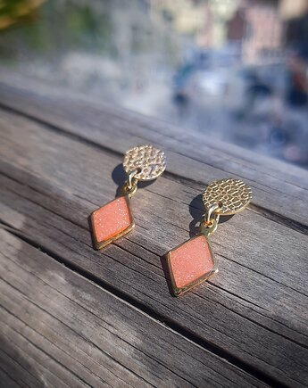 Łososiowe kolczyki Dolci, Figa handmade accessories