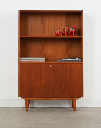 Regał tekowy, duński design, lata 70, produkcja: Dania, Przetwory design