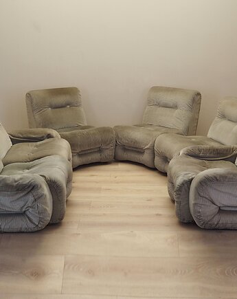 Sofa modułowa, włoski design, lata 60, produkcja: Włochy, Przetwory design