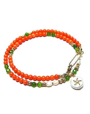Sea collection - Koral orange vol 2 /choker/ 10.07.25, KiKa pracownia