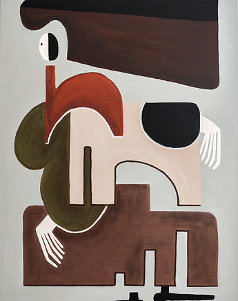 ORYGINAŁ. Obraz na płótnie - Kształt postaci 4, 70x50 cm, Gosia Sendlewska