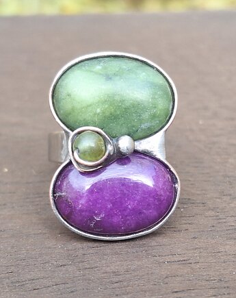 Wesoła jesień - pierścionek regulowany, po drugiej stronie lustra