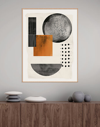 Geometria natury - Plakat, druk - Minimalizm, Boho, Loft #52, Black Sapphire Art