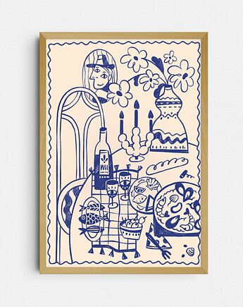 Plakat "Tapas", kolorystyka 1, Yana Mosnytska