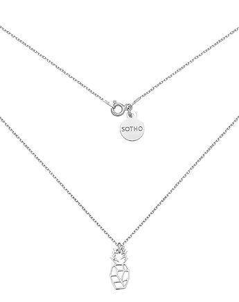 Srebrny naszyjnik z ażurowym ananasem, SOTHO